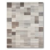 Grey Grey Patchwork Geometric Area Rug