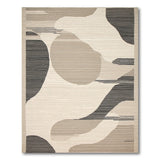 Abstract Neutral Organic Shapes Area Rug