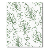 Green Leaf Vine Outline Area Rug