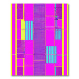 Vibrant Pink Yellow Teal Geometric Area Rug