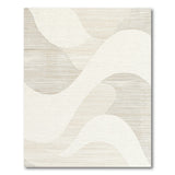 Beige and Neutral Abstract Wavy Beige Area Rug