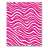 Bold Pink Wavy Area Rug