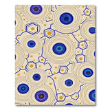 Geometric Modern Blue Teal Geometric Circle Area Rug