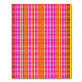 Vibrant Pink Orange Striped Area Rug