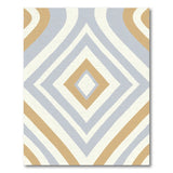 ODIKA Mid-Century Modern Geometric Washable Rug - Non-Slip Low Pile Area Rug