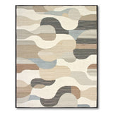 Beige and Neutral Modern Abstract Geometric Area Rug