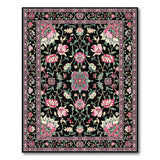Pink Traditional Persian Pink Floral Traditional Persian Area Rug