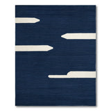 Modern Navy Blue Arrow Geometric Area Rug