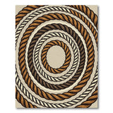 Twisted Rope Concentric Circles Area Rug
