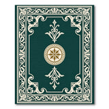 Ornate Green Medallion Persian Area Rug