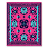 Vibrant Pink Teal Persian Area Rug