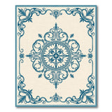 Ornate Blue Medallion Persian Rug