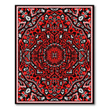 Vibrant Red Persian Area Rug with Intricate Patterns