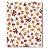 Orange Autumn Maple Leaves Pattern Area Rug