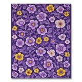 Floral Vintage Purple Yellow Floral Vintage Area Rug