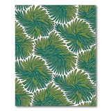 Vibrant Green Palm Frond Area Rug