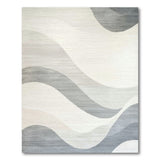 Wavy Abstract Neutral Area Rug in Beige Grey