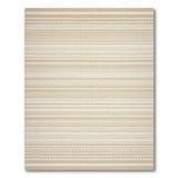 Cream Beige Woven Stripe Area Rug