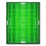 Green Green Soccer Pitch Area Rug