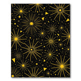 Cosmic Yellow Starburst Geometric Area Rug