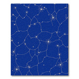 Geometric Modern Blue and Teal Navy Constellation Star Map Area Rug