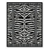 Geometric Modern Black White Zebra Stripe Area Rug