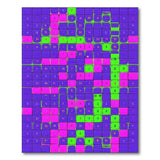 Vibrant Geometric Puzzle Grid Area Rug
