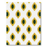Gold Green Teardrop Persian Area Rug