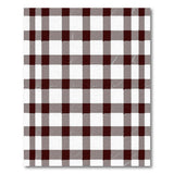 Burgundy White Buffalo Check Area Rug