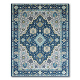 Traditional Persian Navy Persian Medallion Area Rug