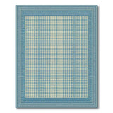 Blue Oval Motif Persian Area Rug