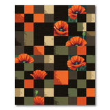 Orange Poppy Distressed Patchwork Rug