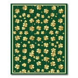Green Golden Shamrock Emerald Green Area Rug