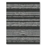 Black and White Wavy Black White Geometric Area Rug