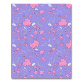 Purple Pink Floral Swirl Area Rug