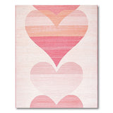 Ombre Stacked Hearts Pink Area Rug