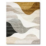 Abstract Area Abstract Wavy Neutral Area Rug