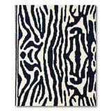 Boho Chic Bold Black White Zebra Stripe Area Rug