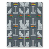 Cat and Rainbow Fish Kids Cartoon Area Rug