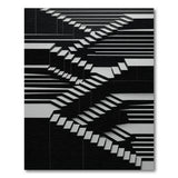 Black White Geometric Endless Stairs Area Rug