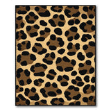 Brown and Tan Brown Leopard Print Area Rug