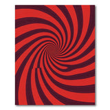 Red Red Vortex Spiral Area Rug