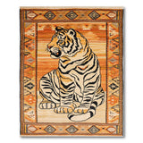 Majestic Orange Tiger Southwestern Rug