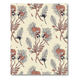 Beige Protea Flowers Bees Pattern Rug