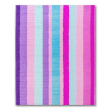 Vibrant Purple Pink Blue Striped Tufted Rug