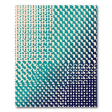 Teal Beige Halftone Geometric Area Rug