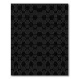 Black and White Modern Black Hexagon Geometric Area Rug