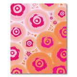 Vibrant Pink Orange Swirling Circles Area Rug
