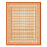 ODIKA Washable Orange Geometric Trellis Area Rug - Low Pile Non-Slip Pet & Kid Friendly