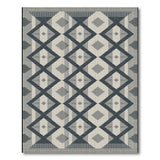 Grey Diamond Grey Geometric Diamond Area Rug